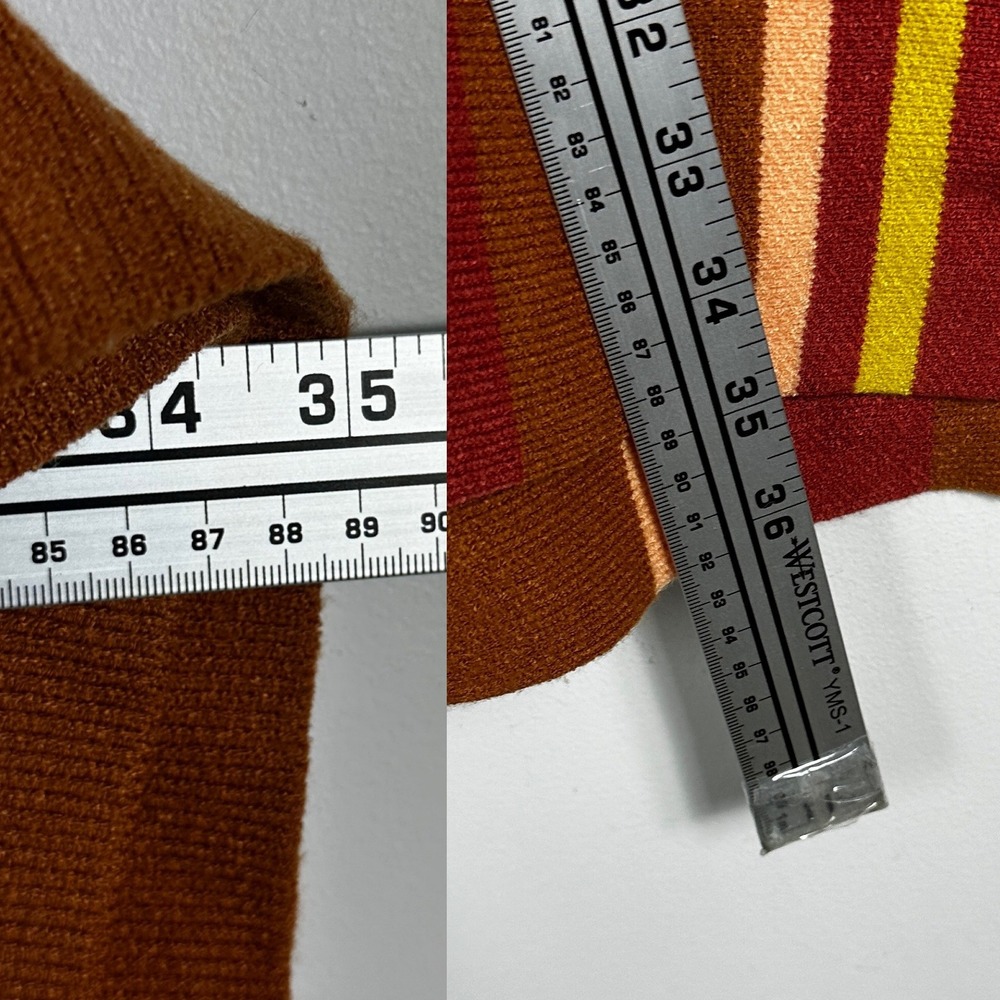 Free People All I Need Striped Poncho Bohemian Hoodie Brown Beachy Oversized XL - Picture 10 of 11